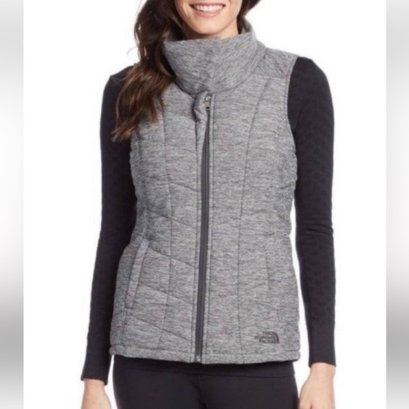 The North Face Women’s Pseudio Vest Grey Puffer Jacket Training Run Sz SMALL - Picture 1 of 7
